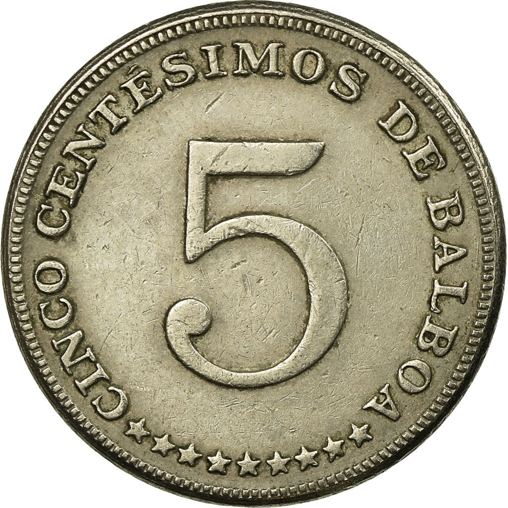 Coin, Panama, 5 Centesimos, 1967, EF(40-45), Copper-nickel, KM:23.2