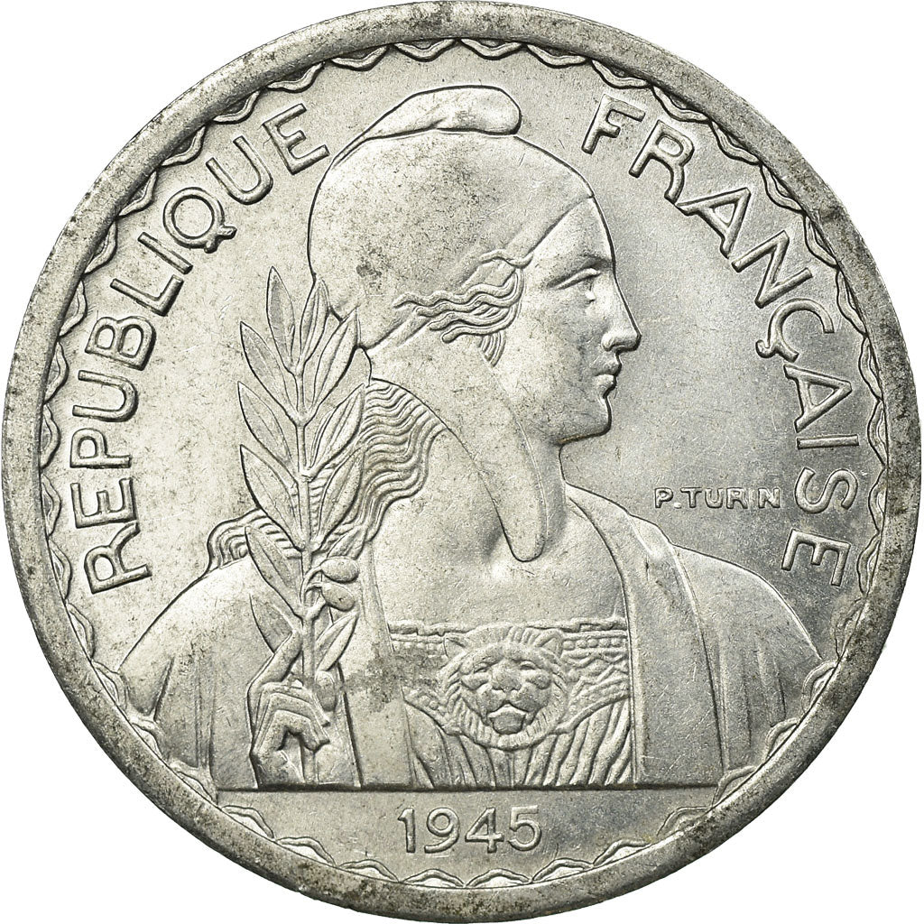 Moneda, INDOCHINA FRANCESA, 20 Cents, 1945, Beaumont - Le Roger, EBC, Aluminio
