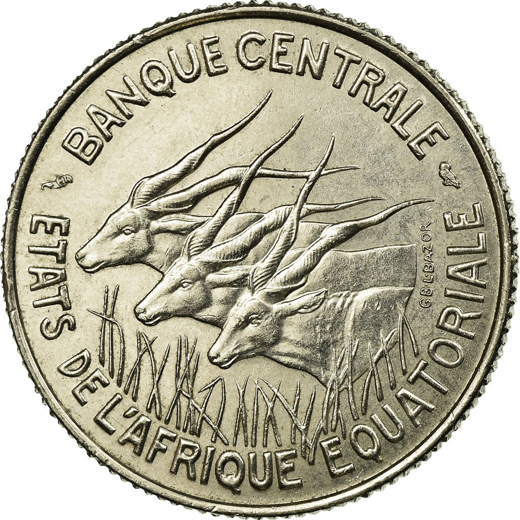 Coin, EQUATORIAL AFRICAN STATES, 100 Francs, 1967, Paris, EF(40-45), Nickel