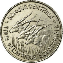 Coin, EQUATORIAL AFRICAN STATES, 100 Francs, 1967, Paris, EF(40-45), Nickel