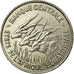 Coin, EQUATORIAL AFRICAN STATES, 100 Francs, 1967, Paris, EF(40-45), Nickel