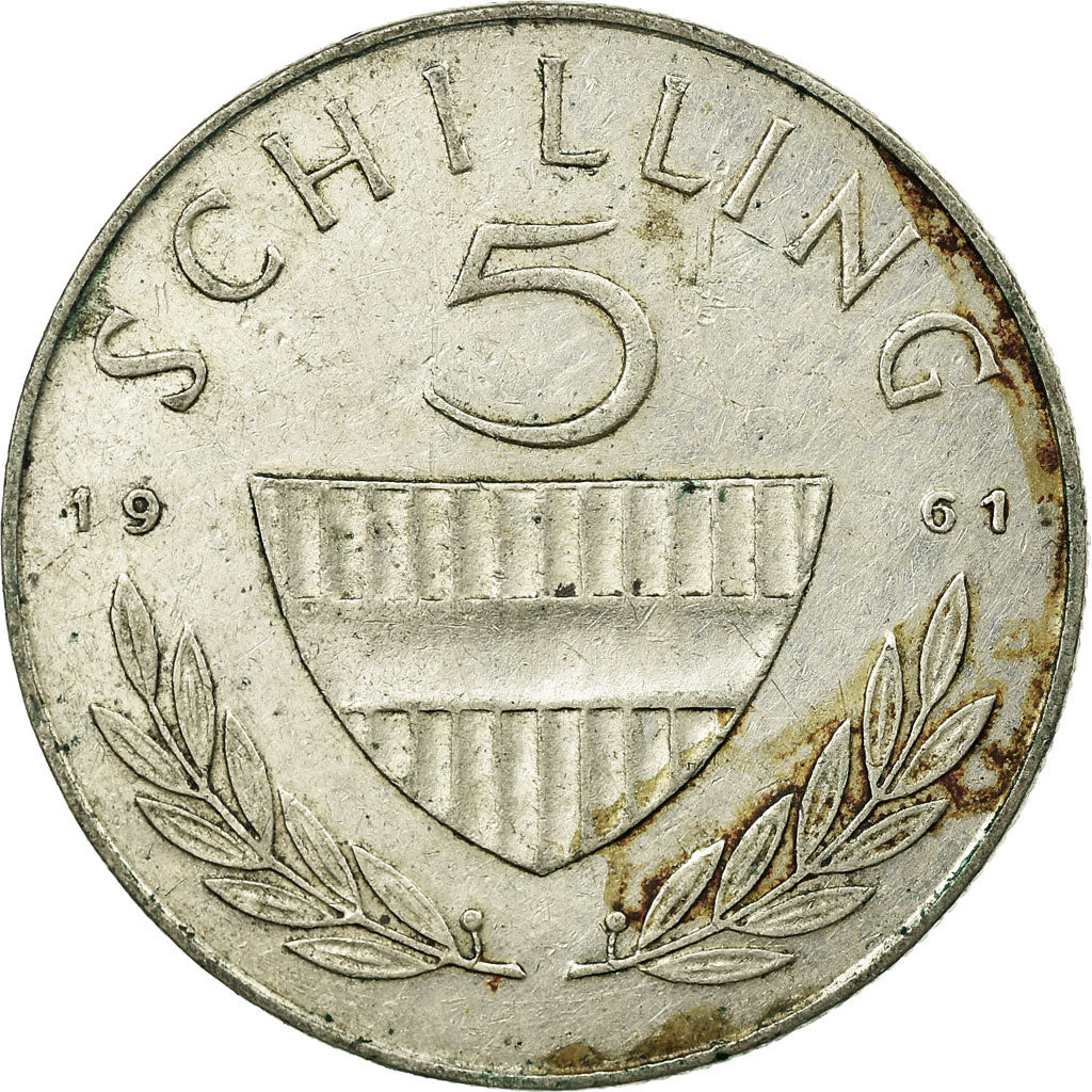 Münze, Österreich, 5 Schilling, 1961, SS, Silber, KM:2889