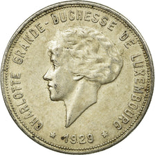 Coin, Luxembourg, Charlotte, 10 Francs, 1929, EF(40-45), Silver, KM:39