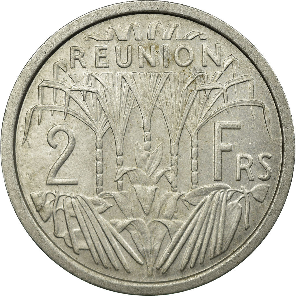 Coin, Réunion, 2 Francs, 1973, EF(40-45), Aluminum, KM:8