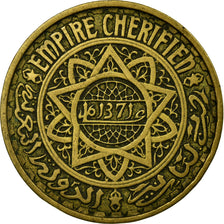 Coin, Morocco, Mohammed V, 50 Francs, 1951, Paris, EF(40-45), Aluminum-Bronze