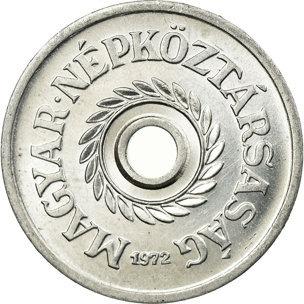 Moneda, Hungría, 2 Filler, 1972, Budapest, EBC, Aluminio, KM:546