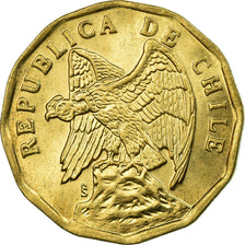 Coin, Chile, 10 Centavos, 1975, EF(40-45), Aluminum-Bronze, KM:205