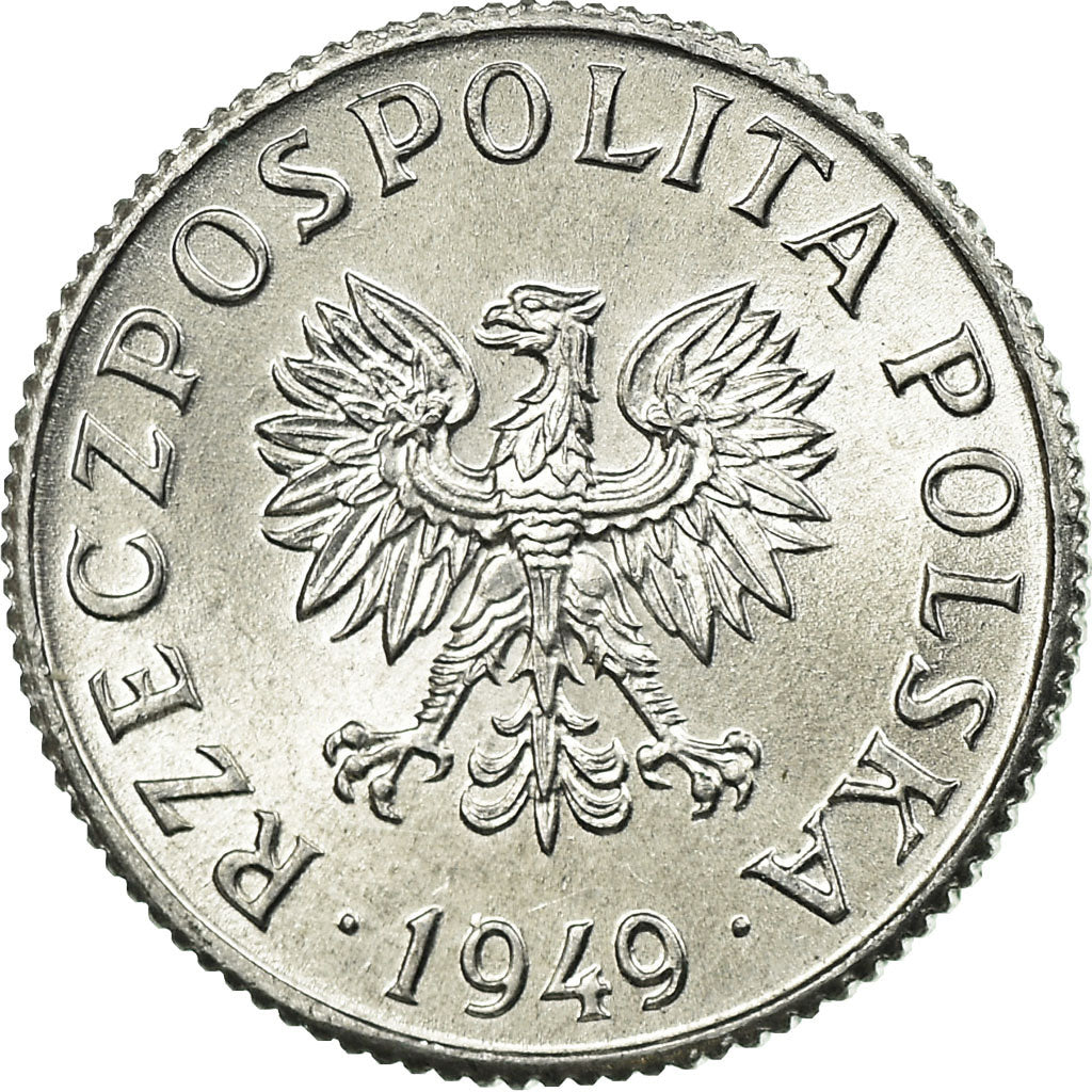 Moneta, Polonia, Grosz, 1949, SPL-, Alluminio, KM:39