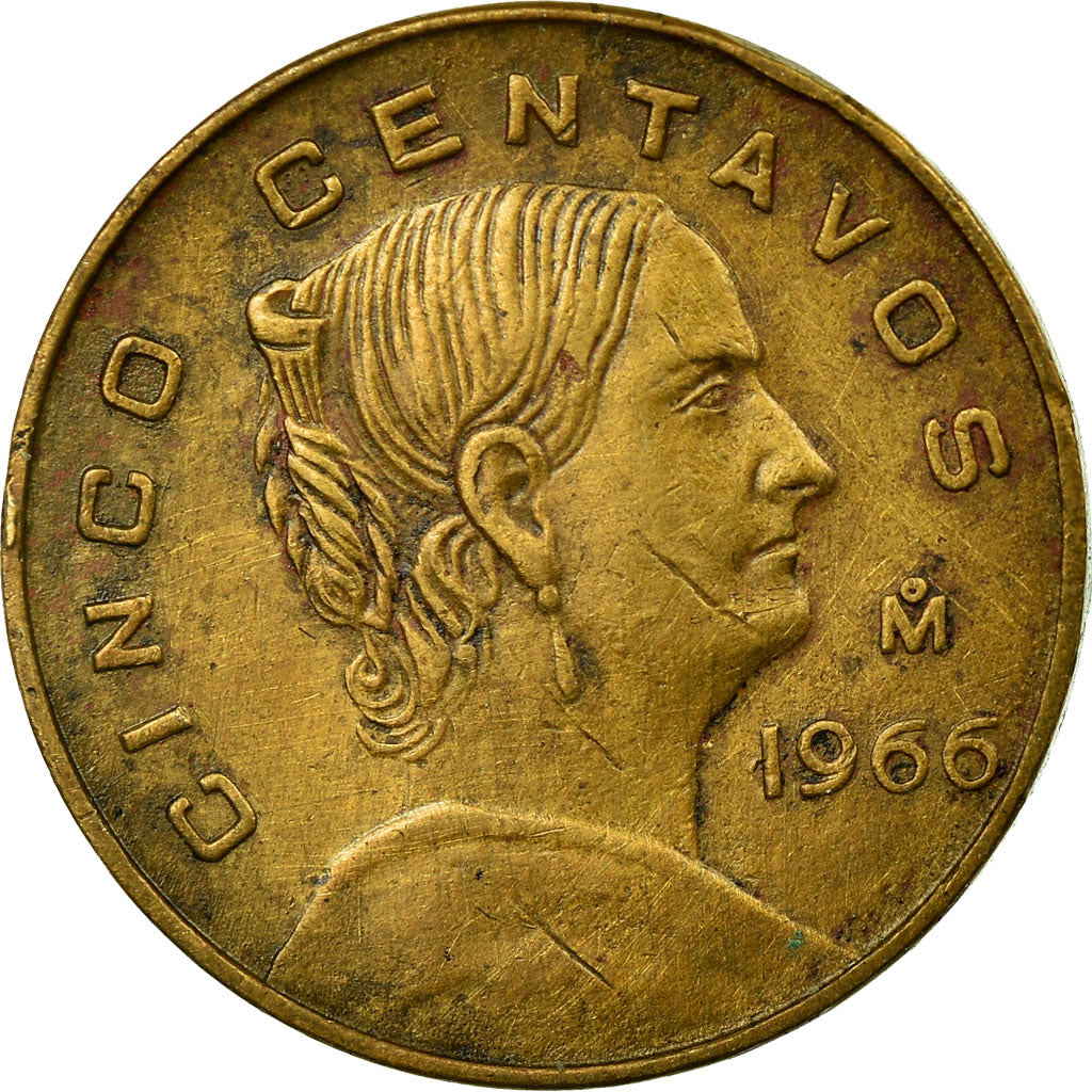 Monnaie, Mexique, 5 Centavos, 1966, Mexico City, TTB, Laiton, KM:426