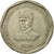 Moneda, República Dominicana, 25 Pesos, 2008, MBC, Cobre - níquel, KM:107
