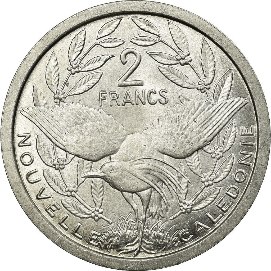Moneta, Nuova Caledonia, 2 Francs, 1949, Paris, SPL-, Alluminio, KM:3
