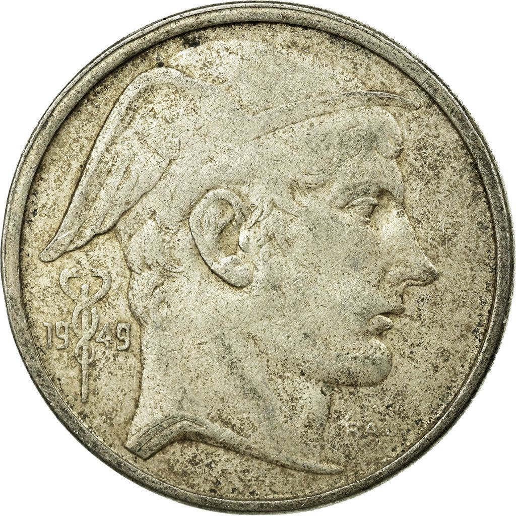 Coin, Belgium, 50 Francs, 50 Frank, 1949, EF(40-45), Silver, KM:136.1