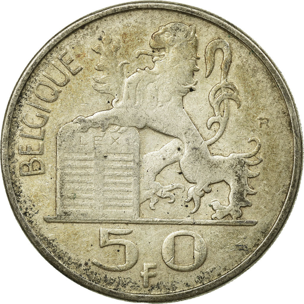 Coin, Belgium, 50 Francs, 50 Frank, 1949, EF(40-45), Silver, KM:136.1
