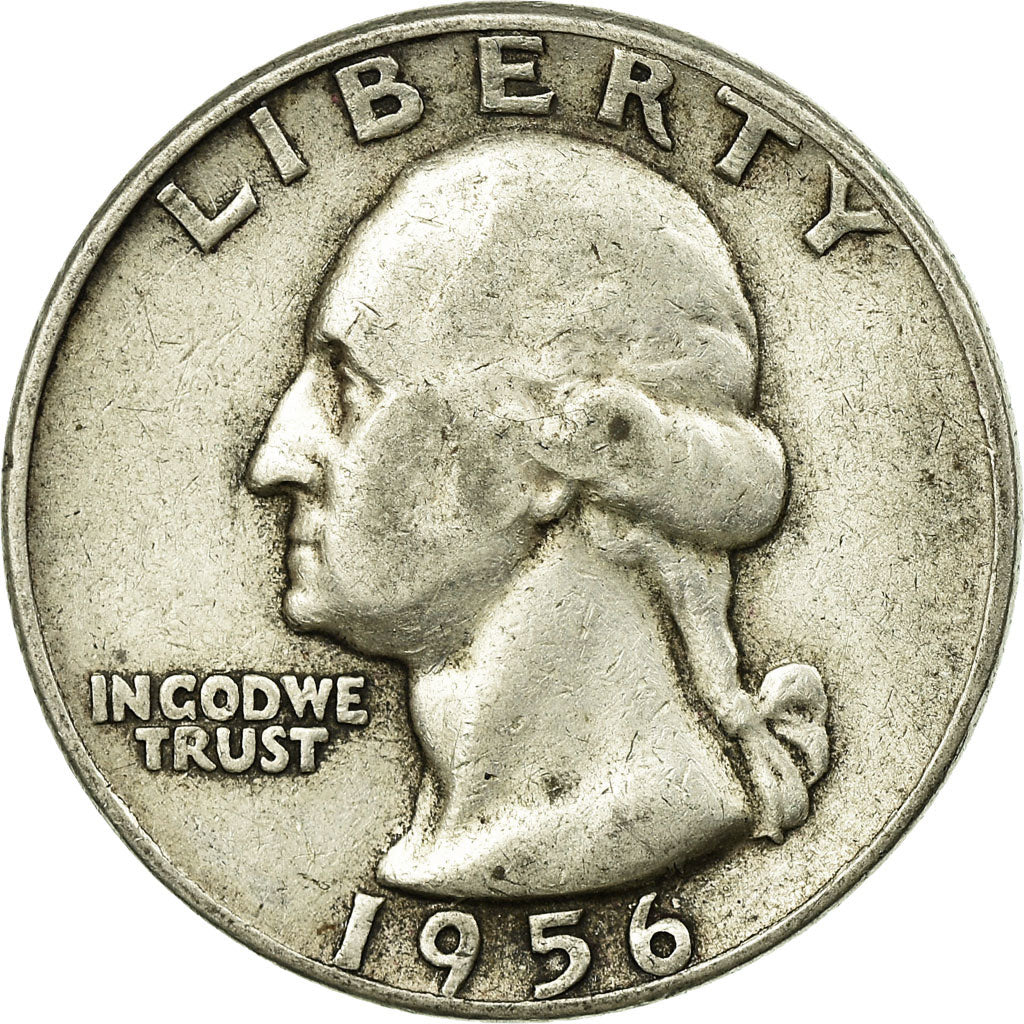 Coin, United States, Washington Quarter, Quarter, 1956, U.S. Mint, Philadelphia