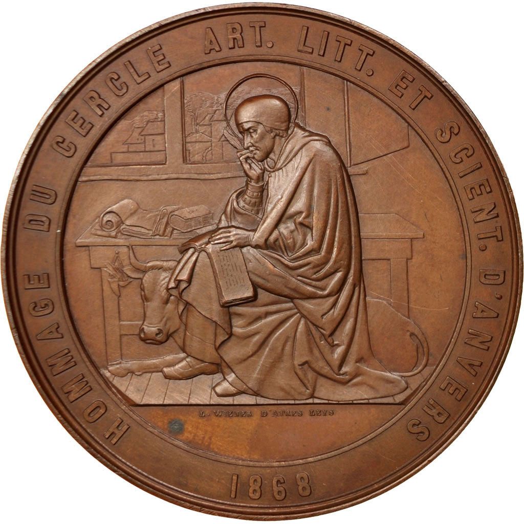 Belgium, Arts & Culture, Medal, AU(55-58), Wiener, Bronze, 148.00