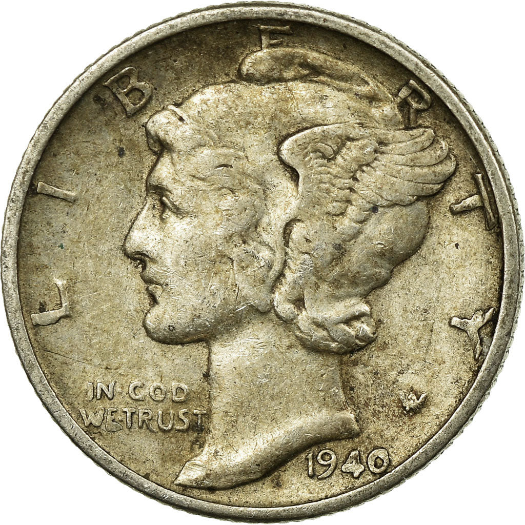Münze, Vereinigte Staaten, Mercury Dime, Dime, 1940, U.S. Mint, Philadelphia