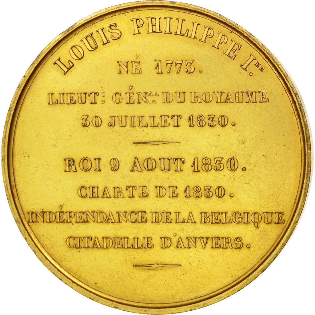 FRANCE, History, Louis Philippe I, Medal, MS(60-62), Caqué, Copper, 51, 58.70