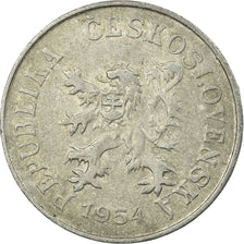Coin, Czechoslovakia, 5 Haleru, 1954, EF(40-45), Aluminum, KM:37