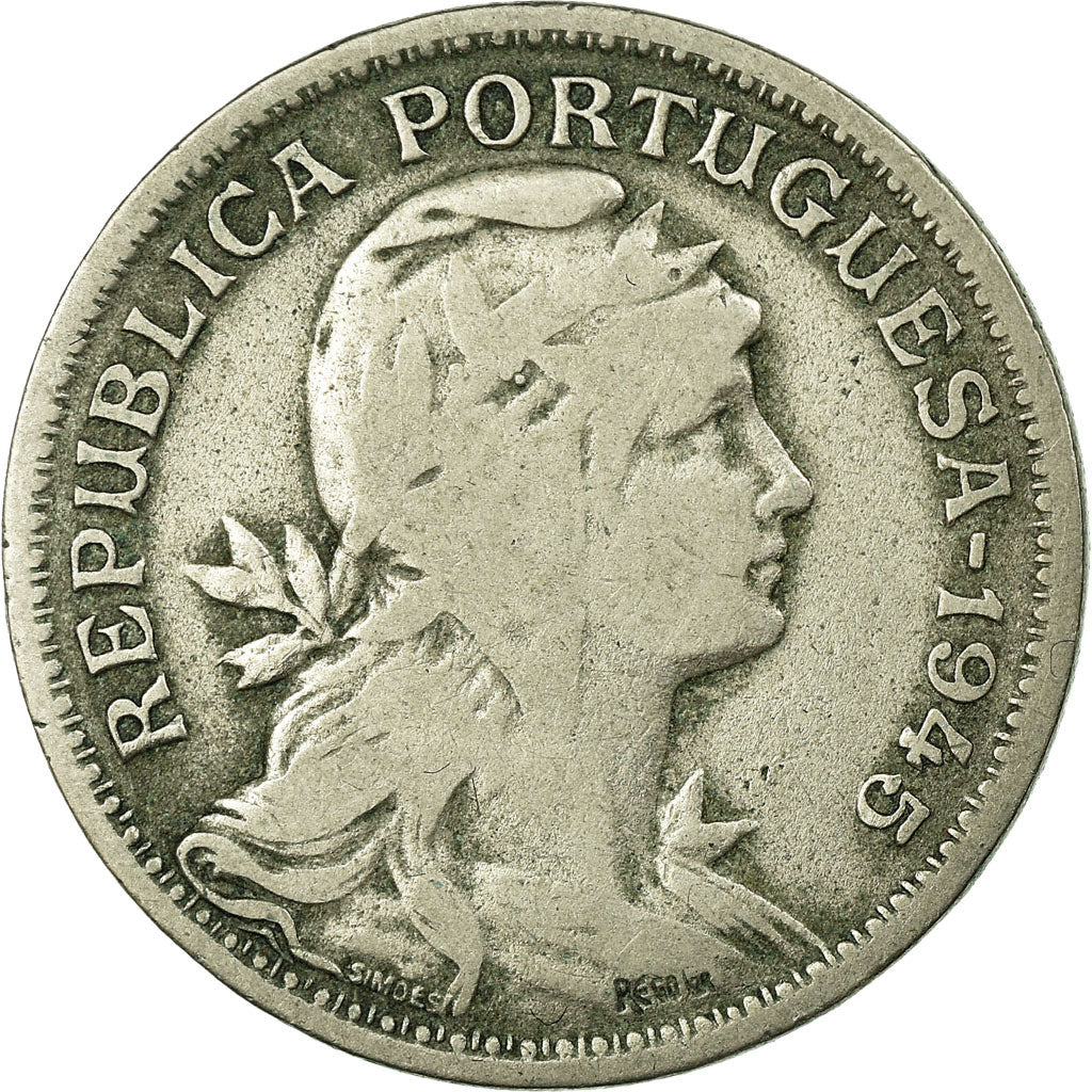 Moeda, Portugal, 50 Centavos, 1945, VF(20-25), Cobre-níquel, KM:577