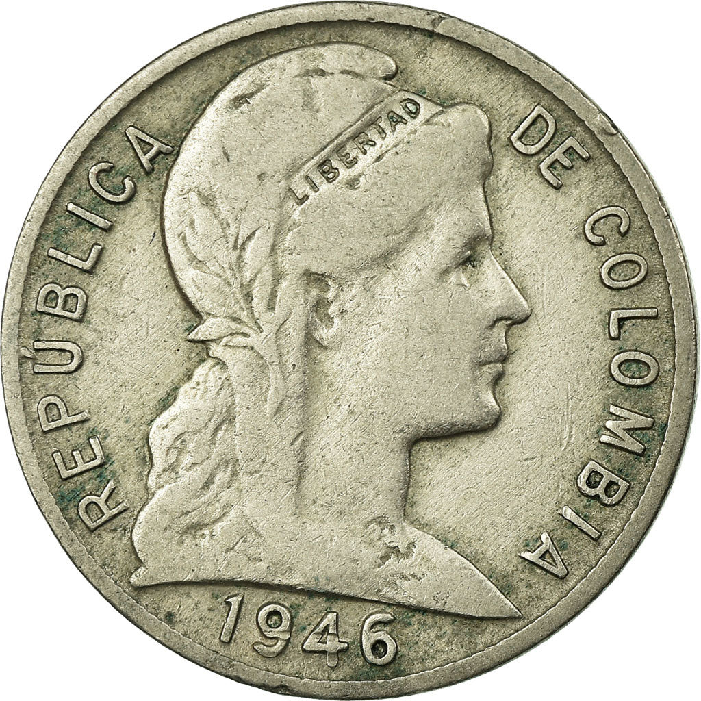 Coin, Colombia, 5 Centavos, 1946, VF(30-35), Copper-nickel, KM:199
