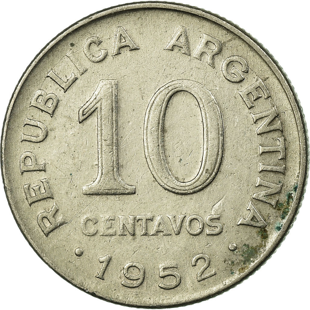 Munten, Argentinië, 10 Centavos, 1952, ZF, Copper-nickel, KM:47