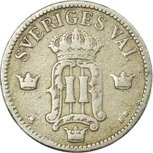 Coin, Sweden, Oscar II, 25 Öre, 1907, EF(40-45), Silver, KM:775
