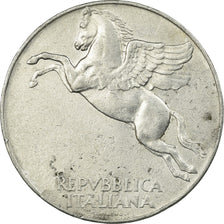 Coin, Italy, 10 Lire, 1949, Rome, EF(40-45), Aluminum, KM:90