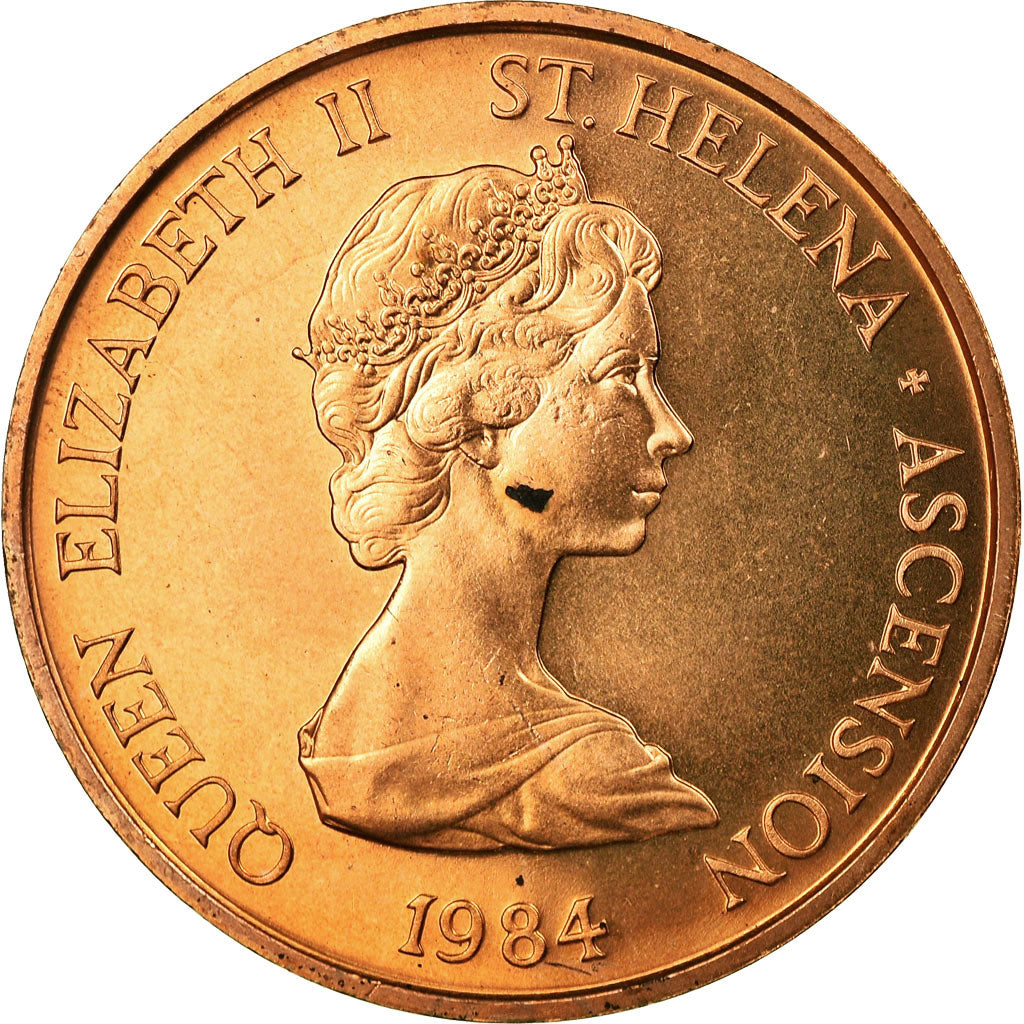 Coin, SAINT HELENA & ASCENSION, Elizabeth II, 2 Pence, 1984, British Royal Mint