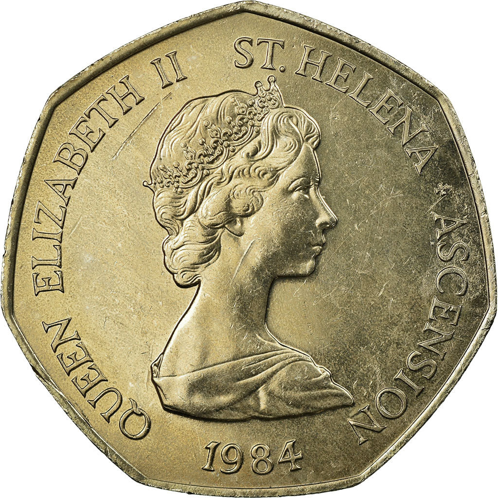 Monnaie, SAINT HELENA & ASCENSION, Elizabeth II, 50 Pence, 1984, British Royal