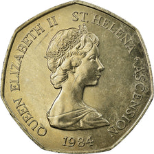 Monnaie, SAINT HELENA & ASCENSION, Elizabeth II, 50 Pence, 1984, British Royal