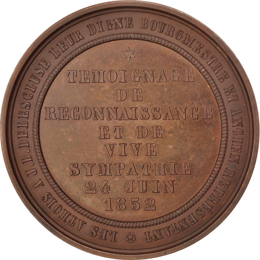 Belgium, Medal, Politics, Society, War, Hart, AU(55-58), Bronze