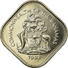 Coin, Bahamas, Elizabeth II, 50 Cents, 1992, Franklin Mint, AU(55-58)