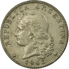 Coin, Argentina, 20 Centavos, 1942, EF(40-45), Copper-nickel, KM:36