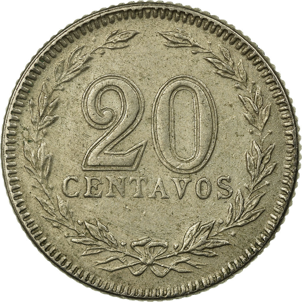 Coin, Argentina, 20 Centavos, 1942, EF(40-45), Copper-nickel, KM:36