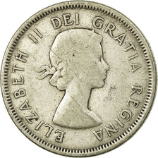Moeda, Canadá, Elizabeth II, 25 Cents, 1960, Royal Canadian Mint, Ottawa