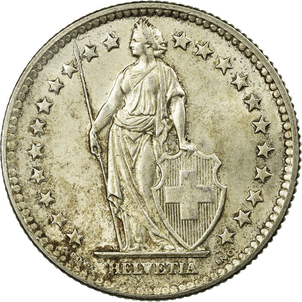 Coin, Switzerland, 2 Francs, 1960, Bern, EF(40-45), Silver, KM:21