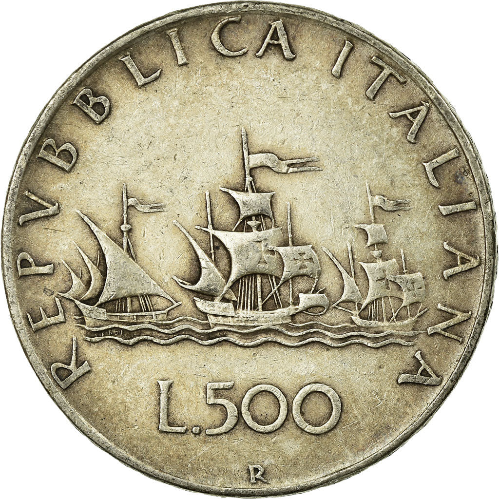 Coin, Italy, 500 Lire, 1958, Rome, EF(40-45), Silver, KM:98