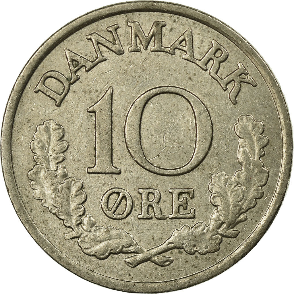 Munten, Denemarken, Frederik IX, 10 Öre, Undated (1962), Copenhagen, ZF