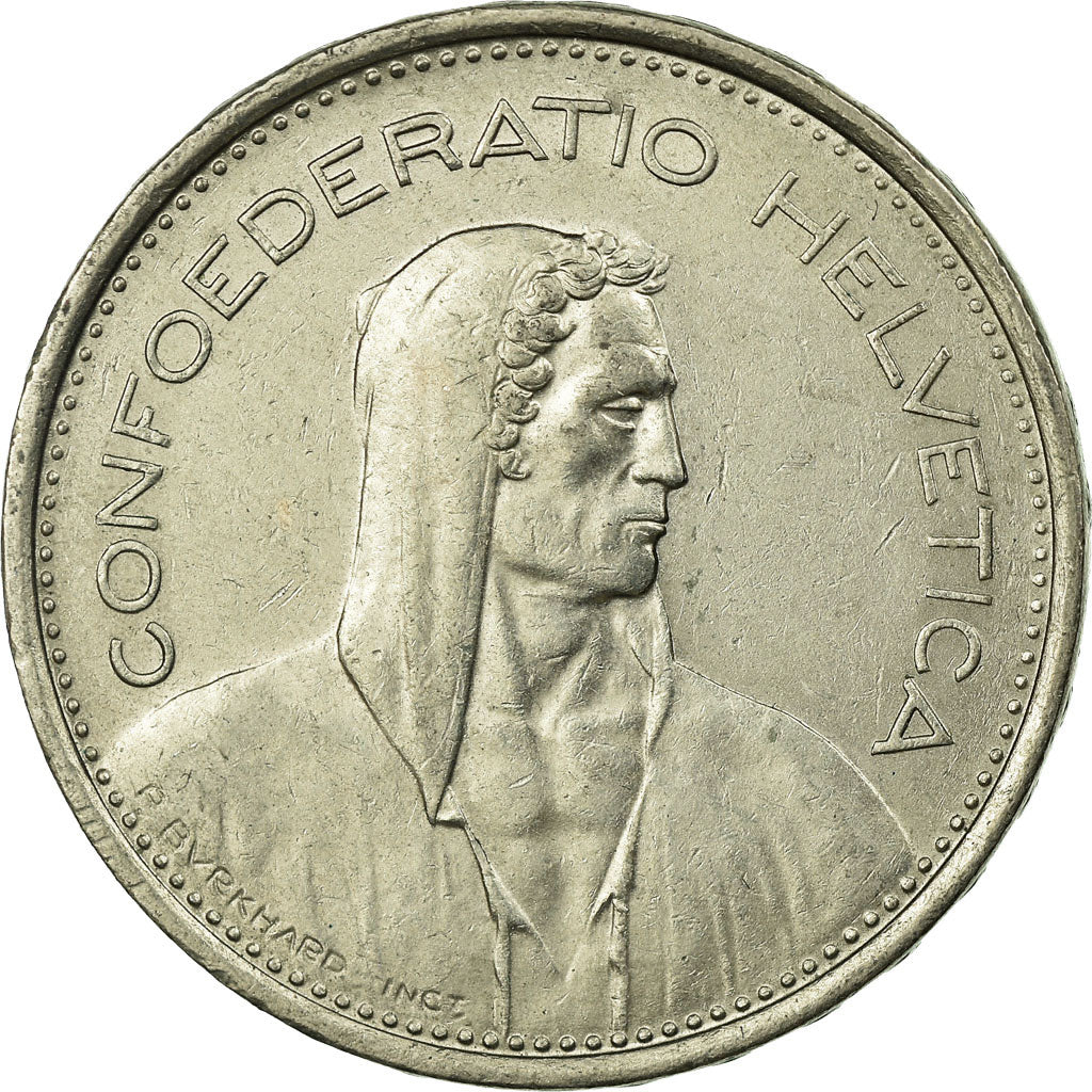 Coin, Switzerland, 5 Francs, 1968, Bern, EF(40-45), Copper-nickel, KM:40a.1