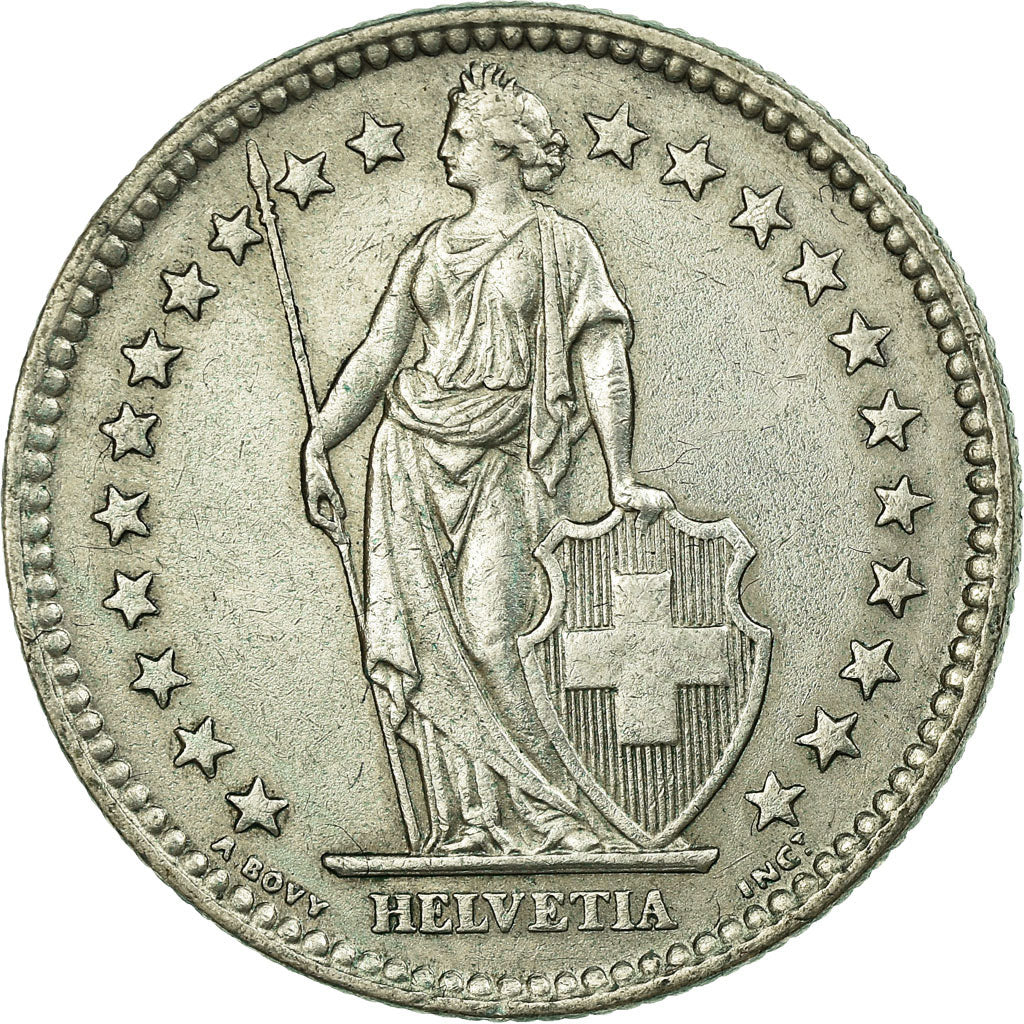 Coin, Switzerland, 2 Francs, 1963, EF(40-45), Silver, KM:21