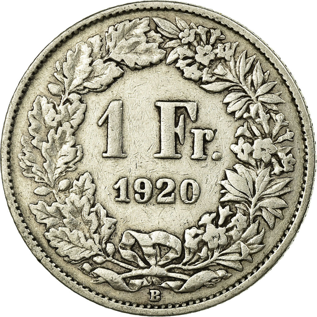 Coin, Switzerland, Franc, 1920, EF(40-45), Silver, KM:24