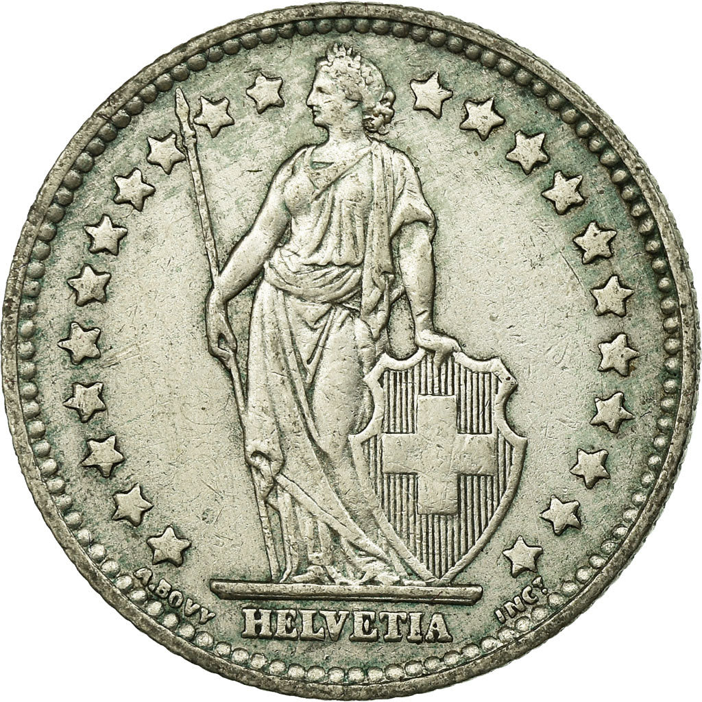 Coin, Switzerland, Franc, 1956, EF(40-45), Silver, KM:24