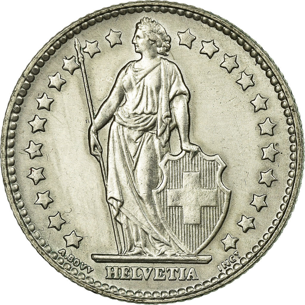 Coin, Switzerland, Franc, 1962, EF(40-45), Silver, KM:24