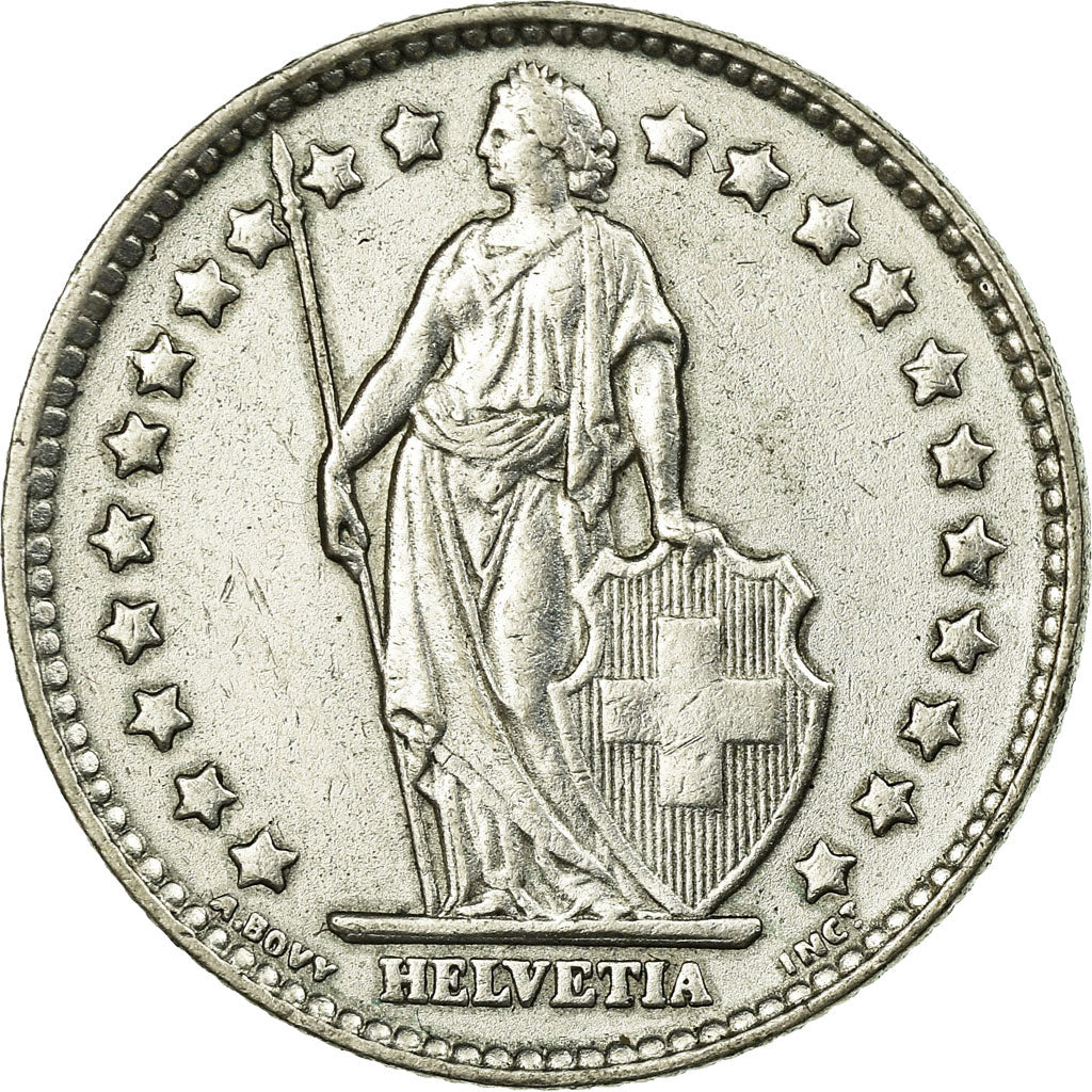 Coin, Switzerland, Franc, 1962, EF(40-45), Silver, KM:24