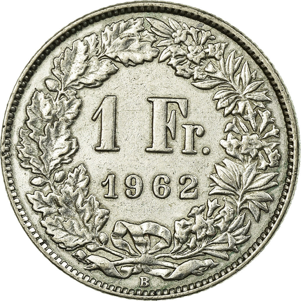 Coin, Switzerland, Franc, 1962, EF(40-45), Silver, KM:24