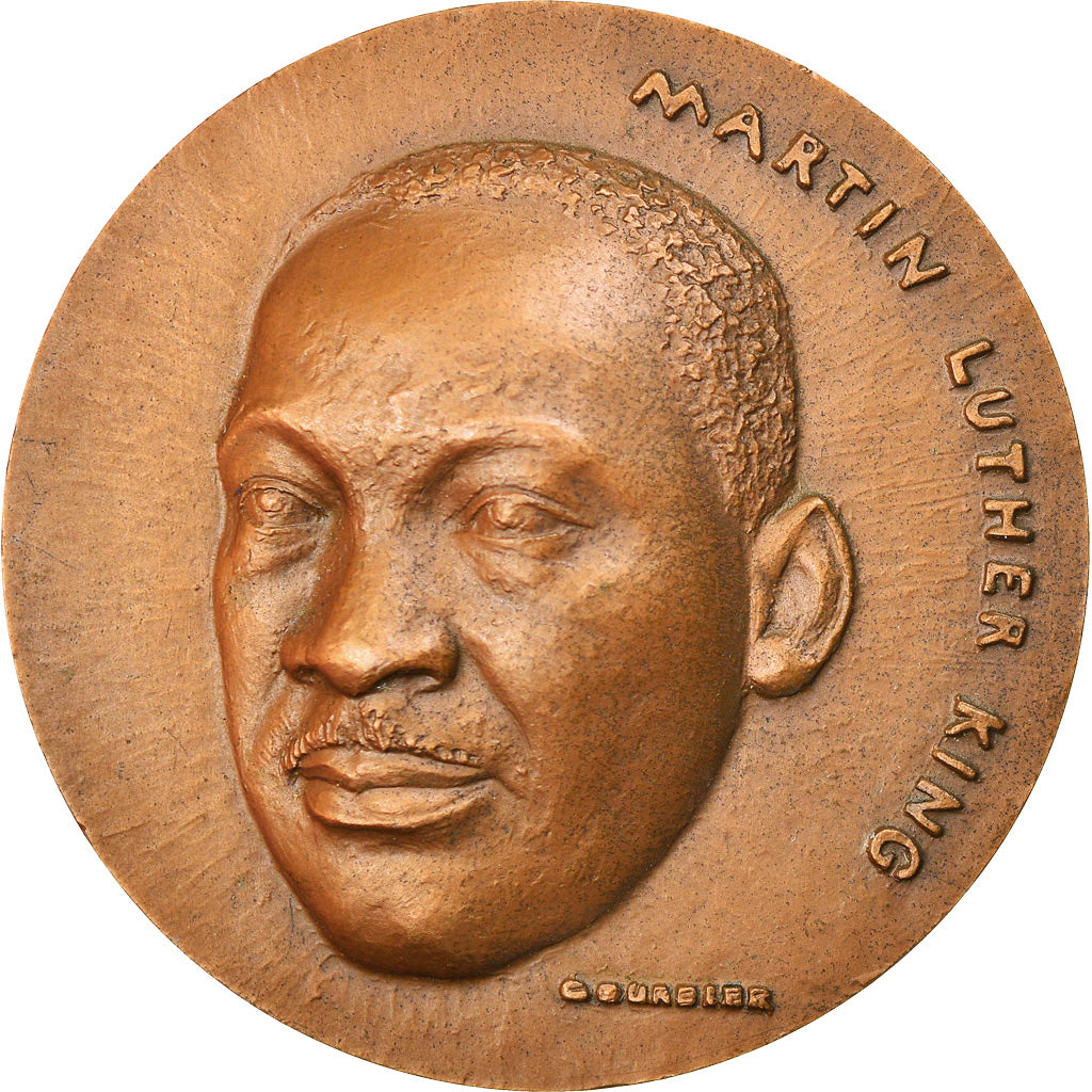France, Medal, Martin Luther King, Prix nobel de la Paix, 1969, Courbier