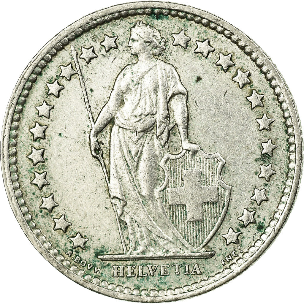 Münze, Schweiz, 1/2 Franc, 1958, Bern, SS, Silber, KM:23