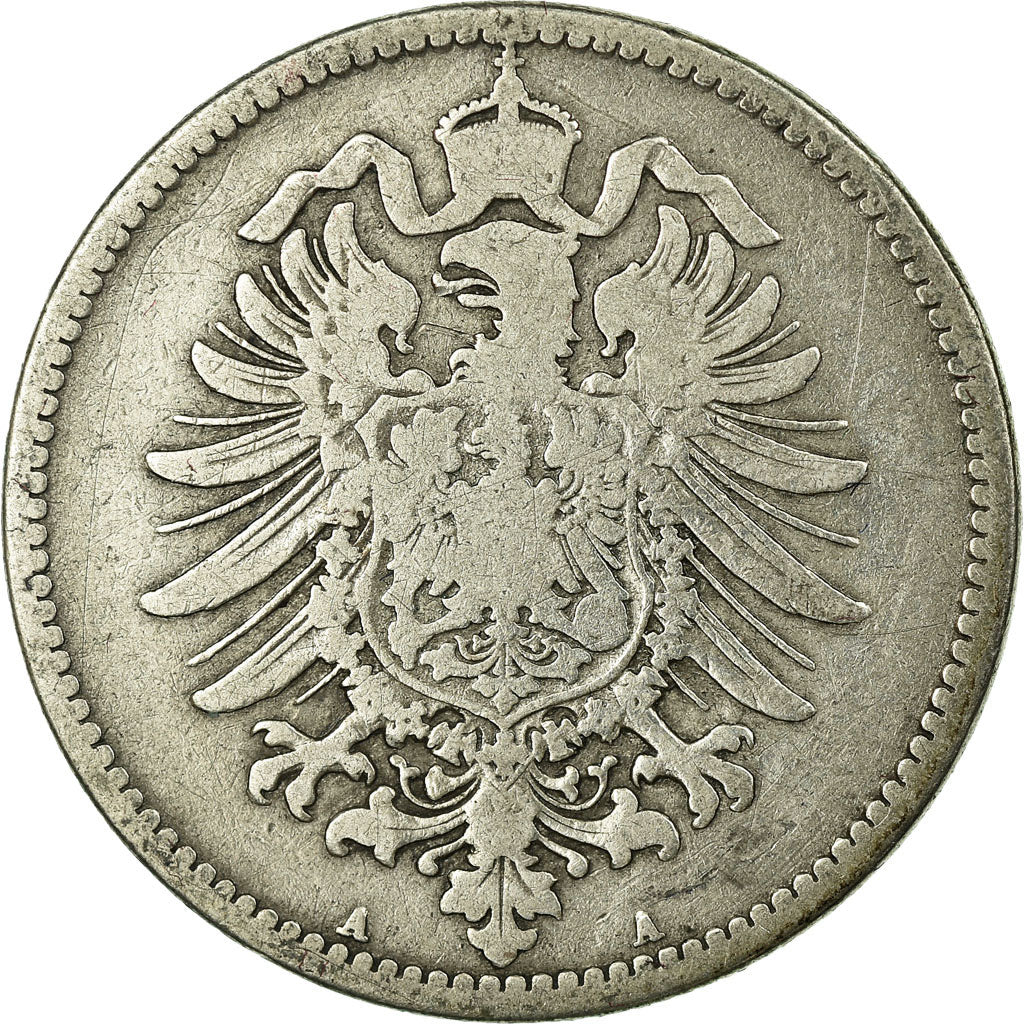 Coin, GERMANY - EMPIRE, Wilhelm I, Mark, 1876, Berlin, VF(20-25), Silver, KM:7