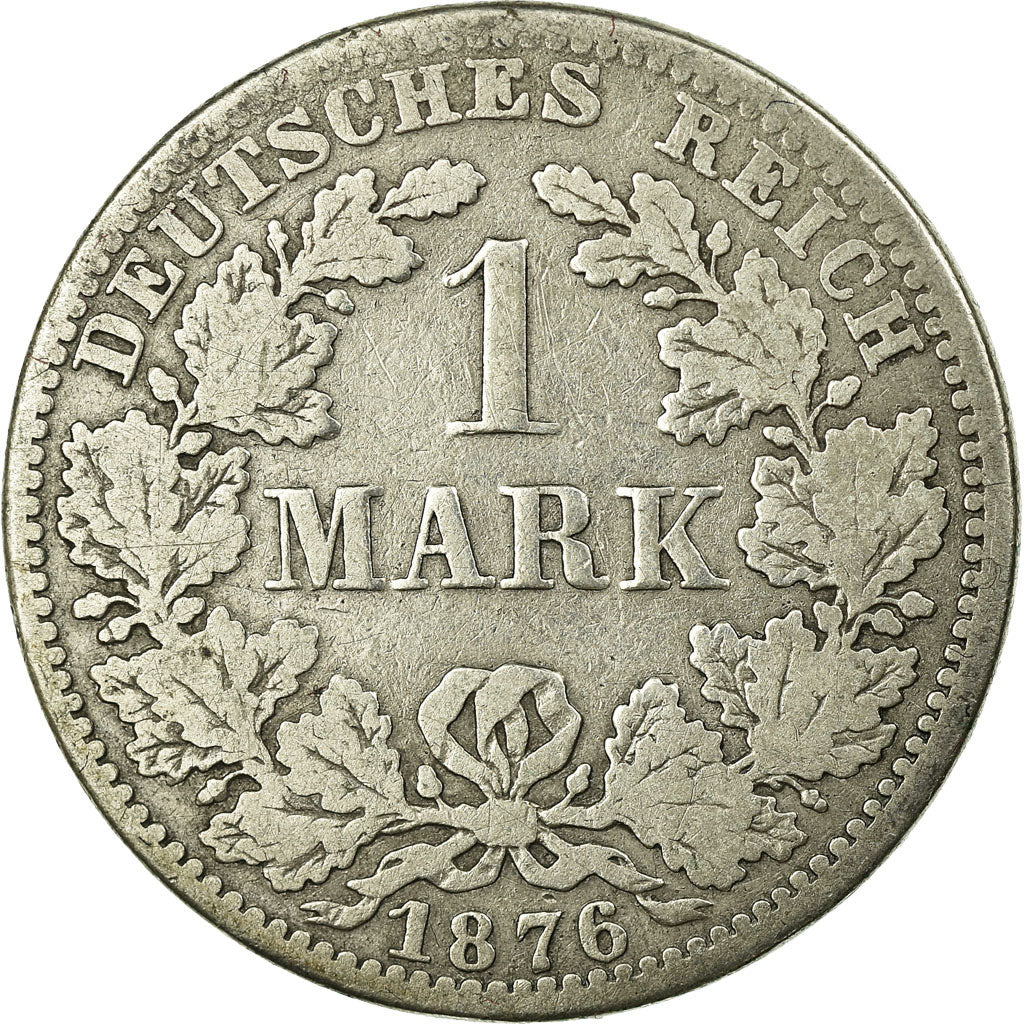 Coin, GERMANY - EMPIRE, Wilhelm I, Mark, 1876, Berlin, VF(20-25), Silver, KM:7