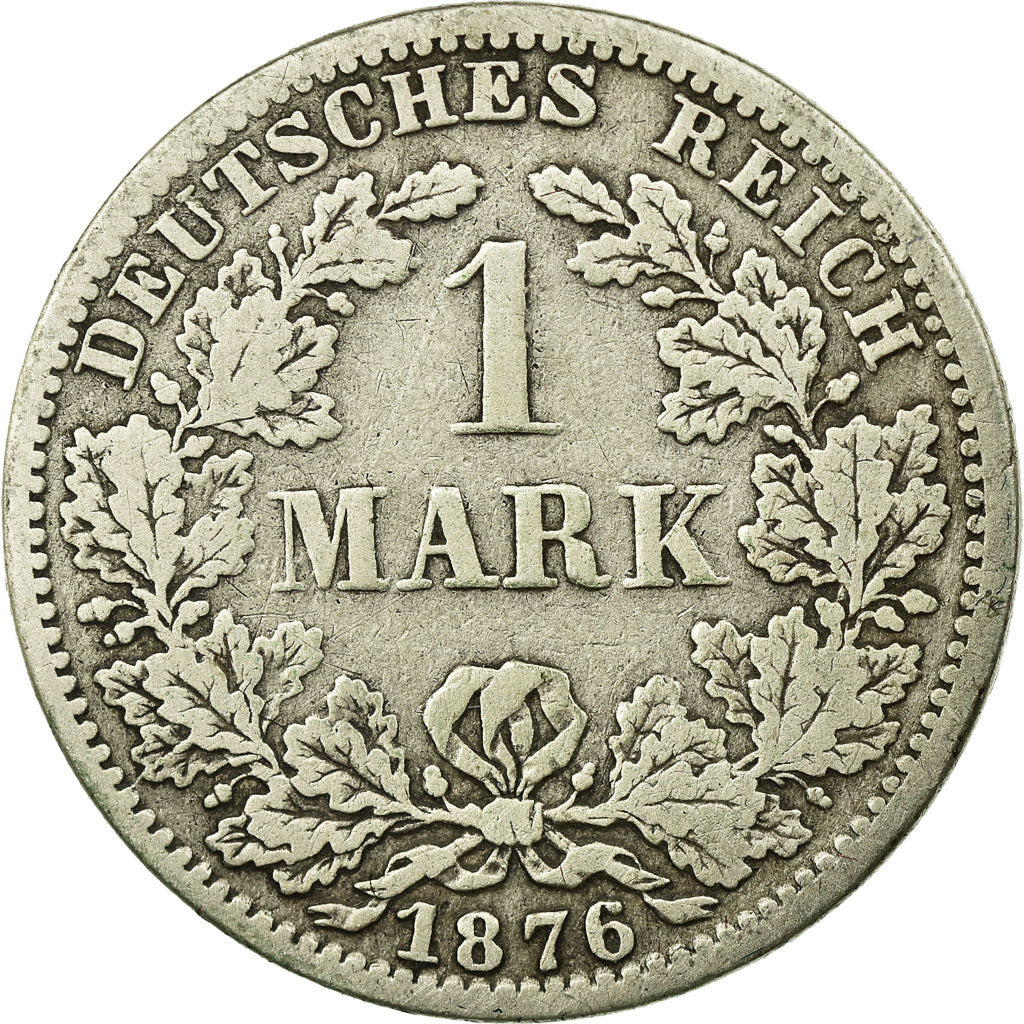 Coin, GERMANY - EMPIRE, Wilhelm I, Mark, 1876, Berlin, VF(20-25), Silver, KM:7